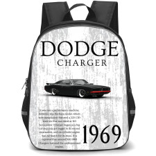 1970 Dodge Charger Backpack School Bag StudentPack - 1970 Dodge Charger The Slant Six Story White Poster
