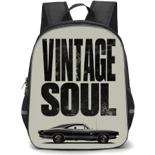 1970 Dodge Charger Backpack School Bag StudentPack - 1970 Dodge Charger Vintage Soul Retro Poster