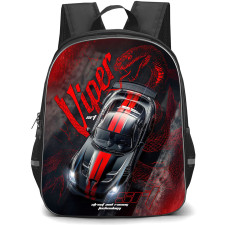 Dodge Viper SRT Backpack School Bag StudentPack - Dodge Viper SRT Red Black Graphic Art Poster