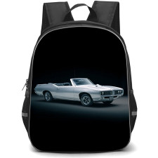 Pontiac Backpack School Bag StudentPack - Pontiac GTO Convertible 1969 On Dark Background