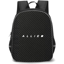 Allied Cycle Works Backpack School Bag StudentPack - Allied Cycle Works Bike Brand Logo On Carbon Fiber Background
