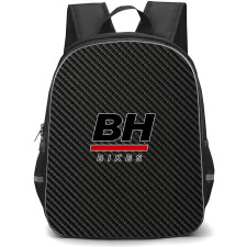 BH Bikes Backpack School Bag StudentPack - BH Bikes Bike Brand Logo On Carbon Fiber Background