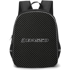 Basso Backpack School Bag StudentPack - Basso Bike Brand Logo On Carbon Fiber Background