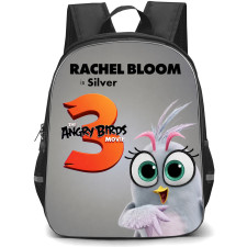 The Angry Birds Movie 3 Silver Backpack School Bag StudentPack - Silver And Official Movie Logo Poster