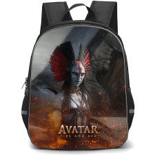 Avatar Backpack School Bag StudentPack - Avatar Fire and Ash Varang Staring Fire Background