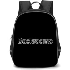 Backrooms Backpack School Bag StudentPack - Backrooms Black Text Logo Sticker