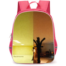 Backrooms Backpack School Bag StudentPack - Backrooms Reality Split Poster