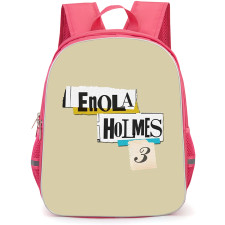 Enola Holmes 3 Backpack School Bag StudentPack - Enola Holmes 3 Paper Cutout Logo On Beige Background