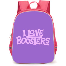 I Love Boosters Backpack School Bag StudentPack - I Love Boosters Typography Logo On Purple Background