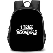 I Love Boosters Backpack School Bag StudentPack - I Love Boosters White Logo Typography Sticker