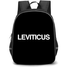 Leviticus Backpack School Bag StudentPack - Leviticus White Text Logo On Black Background