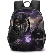 Mortal Kombat II Bi Hang Backpack School Bag StudentPack - Bi Hang Portrait With Purple Neon Logo Poster