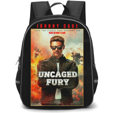 Mortal Kombat II Johnny Cage Backpack School Bag StudentPack - Johnny Cage Fake Movie Uncaged Fury Poster