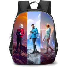 Star Trek Strange New Worlds Backpack School Bag StudentPack - Star Trek Strange New Worlds M Benga Hemmer Una Chin-Riley Character Collage Poster