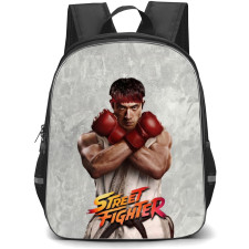 Street Fighter Ryu Backpack School Bag StudentPack - Ryu Fighting Stance Portrait Poster