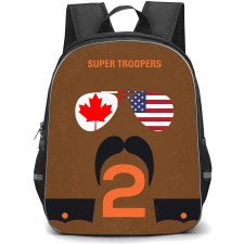 Super Troopers 2 Backpack School Bag StudentPack - Super Troopers 2 Canada vs USA Minimal Poster