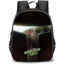 Star Wars The Mandalorian And Grogu Backpack School Bag StudentPack - Star Wars The Mandalorian And Grogu Peeking Helmet Series Poster