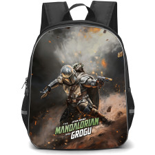 Star Wars The Mandalorian And Grogu Backpack School Bag StudentPack - Star Wars The Mandalorian And Grogu Attack War Fierce Series Poster