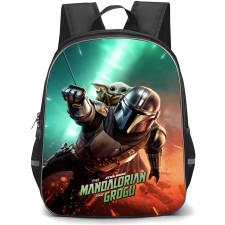 Star Wars The Mandalorian And Grogu Backpack School Bag StudentPack - Star Wars The Mandalorian And Grogu Grappling Series Poster