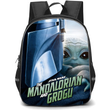 Star Wars The Mandalorian And Grogu Backpack School Bag StudentPack - Star Wars The Mandalorian And Grogu Half Portrait Series Portrait
