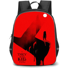 They Will Kill You Backpack School Bag StudentPack - They Will Kill You Red Slasher Minimalist Horror Poster