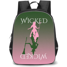 Wicked Backpack School Bag StudentPack - Green Pink Silhouette Portrait Poster