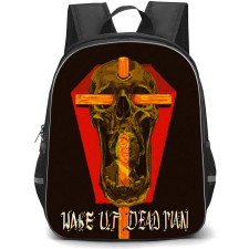 Wake Up Dead Man Backpack School Bag StudentPack - Wake Up Dead Man Minimalist Skull Mystery Poster