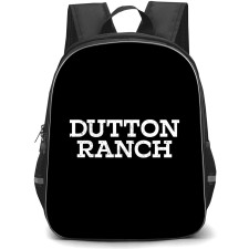 Dutton Ranch Backpack School Bag StudentPack - Dutton Ranch White Text Logo Sticker