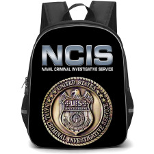 NCIS Backpack School Bag StudentPack - NCIS Logo Poster In Black Background
