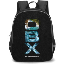Outer Banks Backpack School Bag StudentPack - Outer Banks OBX Ocean Logo Minimalist Poster