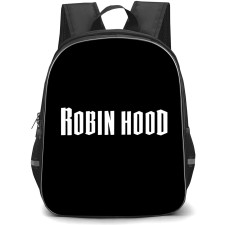 Robin Hood Backpack School Bag StudentPack - Robin Hood White Text Logo Sticker
