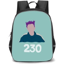 Squid Game 2 Thanos Backpack StudentPack - Thanos 230 Faceless Minimalist Art Portrait On Cyan Background