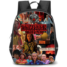 Stranger Things Backpack School Bag StudentPack - Stranger Things 2016 Horror Movie Scene Collage