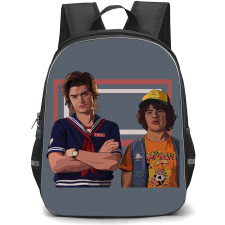 Stranger Things Backpack School Bag StudentPack - Dustin And Steve Vector Art Portrait Poster