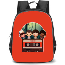 Stranger Things Backpack School Bag StudentPack - Stranger Things Radio with Four Chibi Characters