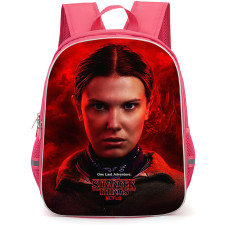 Stranger Things Backpack School Bag StudentPack - Stranger Things 5 Jane Hopper Profile Red Background