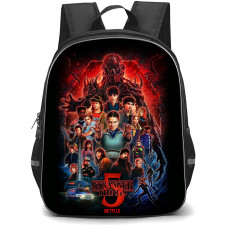 Stranger Things Backpack School Bag StudentPack - Stranger Things 5 Retro Art Team Poster
