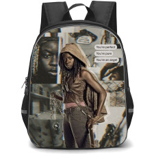 The Walking Dead Backpack StudentPack - Michonne Standing On Collage Background