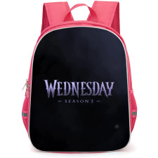 Wednesday Season 2 Backpack School Bag StudentPack - Wednesday Season 2 Logo On Dark Background