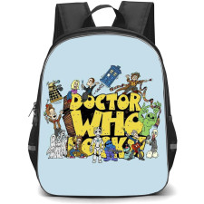 Doctor Who Backpack School Bag StudentPack - Characters Series Cartoon Art Typography