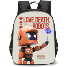 Love Death And Robots Backpack School Bag StudentPack - Holding Flower Series Poster