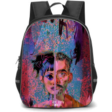 Love Death And Robots Backpack School Bag StudentPack - Split Face Portrait Poster