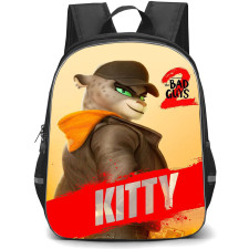 The Bad Guys 2 Kitty Backpack StudentPack - Kitty Looking Back Cartoon Art Poster
