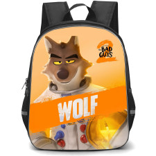 The Bad Guys 2 Wolf Backpack StudentPack - Wolf Astronaut Portrait Cartoon Art Poster