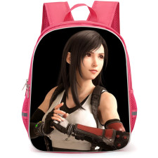Final Fantasy Tifa Backpack StudentPack - Tifa Portrait In Black Background
