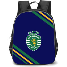 Sporting Clube De Portugal Backpack School Bag StudentPack - Large Logo With Stripe
