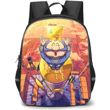 Ganbare Goemon Ebisumaru Backpack School Bag StudentPack - Ganbare Goemon Ebisumaru Standing On A Tower Poster