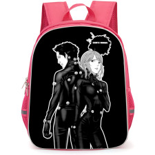 Gantz Backpack School Bag StudentPack - Gantz Ooki Kashihara And Akari Jingu Back To Back Portrait Sticker