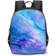 Girlish Backpack StudentPack - Girlish Blue Aqua Purple Abstract