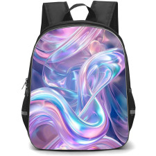 Girlish Backpack StudentPack - Girlish Purple And Pink Bubble Trails
